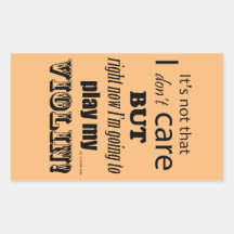Sticker rectangulaire pour violon I Care