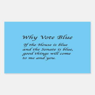 Sticker Rectangulaire Pourquoi voter bleu en 2026