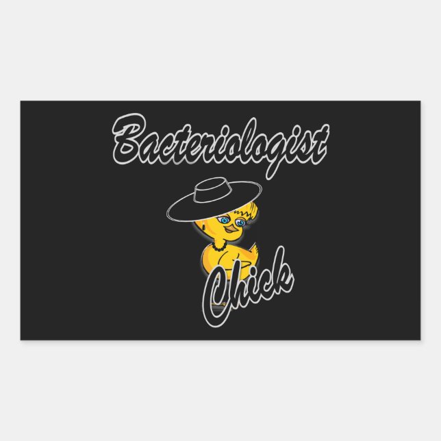 Sticker Rectangulaire Poussin #4 de bactériologiste (Devant)