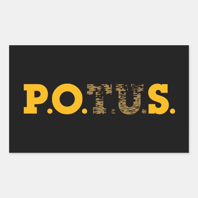 Sticker Rectangulaire PPOS Stick It to em Plutocrat's Gold & Bronze (Devant)