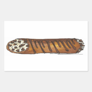 Sticker Rectangulaire Prenez la Boulangerie Italienne Cannoli Chocolate