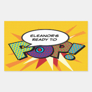 Sticker Rectangulaire Prêt à éclater Baby Shower Drôle Moderne