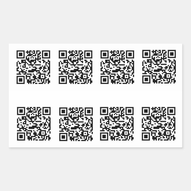 Sticker Rectangulaire Prêt de code QR TSA (Devant)
