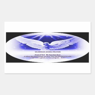Sticker Rectangulaire prière de l'ange gardien