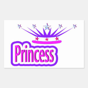STICKER RECTANGULAIRE PRINCESS