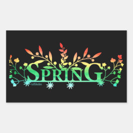 STICKER RECTANGULAIRE PRINTEMPS