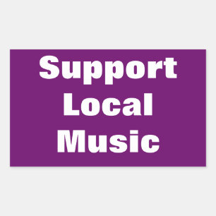 Sticker Rectangulaire Prise en charge de la musique locale