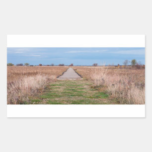 Sticker Rectangulaire promenade à pied dans prairie à necedah
