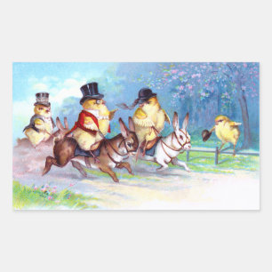 Sticker Rectangulaire Promenade de Pâques