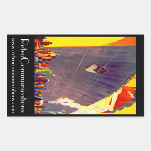 Sticker Rectangulaire Promotion du départ de l'Aquitania