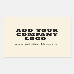 Sticker Rectangulaire Propriétaire du logo de votre entreprise