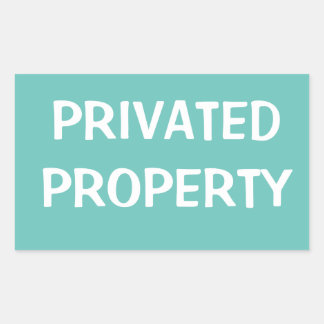 STICKER RECTANGULAIRE PROPRIÉTÉ PRIVÉE