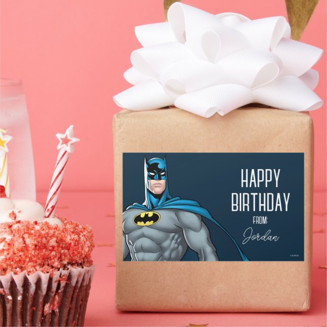 Sticker Rectangulaire Protecteur Batman | Joyeuses fêtes (Fête)