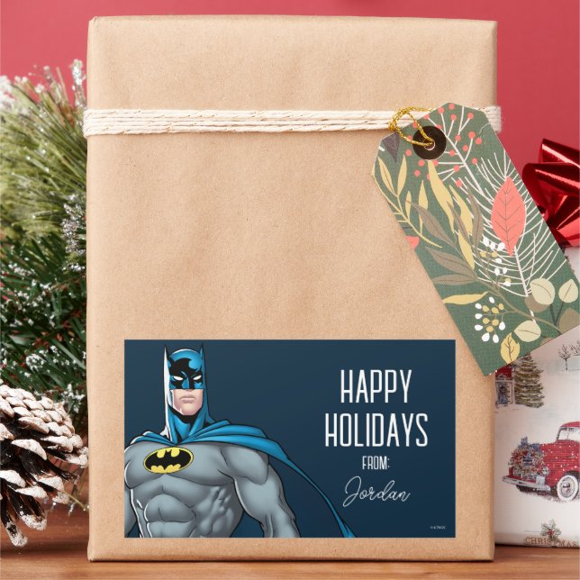 Sticker Rectangulaire Protecteur Batman | Joyeuses fêtes (vacances)