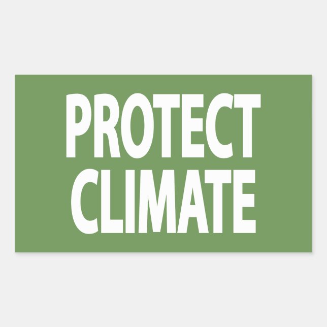 Sticker Rectangulaire Protéger le climat (Devant)