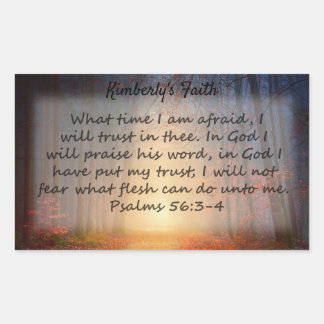 Sticker Rectangulaire Psaumes 56 : 3-4