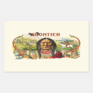 Sticker Rectangulaire Publicité de cigar Frontier