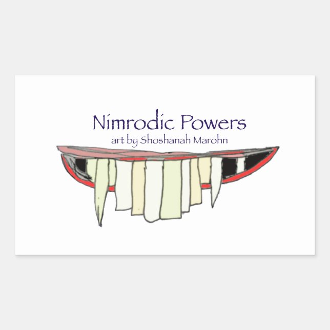 Sticker Rectangulaire Puissances nimrodiques : Art de Shoshanah Marohn f (Devant)