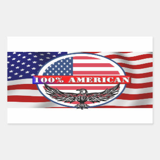 Sticker Rectangulaire Pure Américain