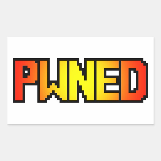 STICKER RECTANGULAIRE PWNED (Devant)