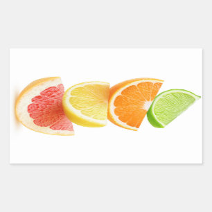 Sticker Rectangulaire Pyramide des tranches d'agrumes