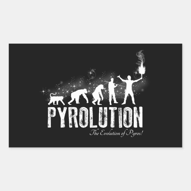 Sticker Rectangulaire Pyrolution - l'évolution de Pyros (Devant)