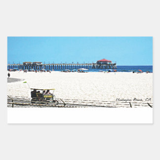 Sticker Rectangulaire Quai Huntington Beach