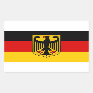Sticker Rectangulaire Qualité du drapeau allemand