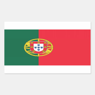 Sticker Rectangulaire Qualité du drapeau portugais