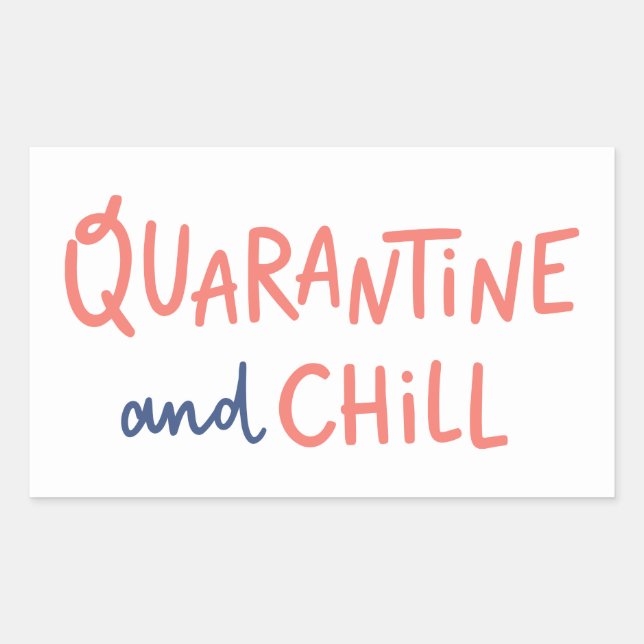 Sticker Rectangulaire Quarantaine et refroidissement (Devant)