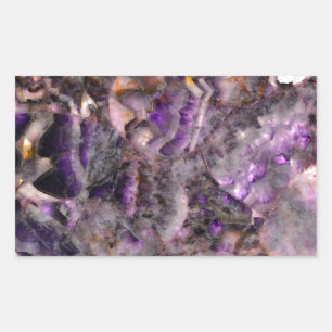 Sticker Rectangulaire quartz mauve, pierre de taille en granit mauve