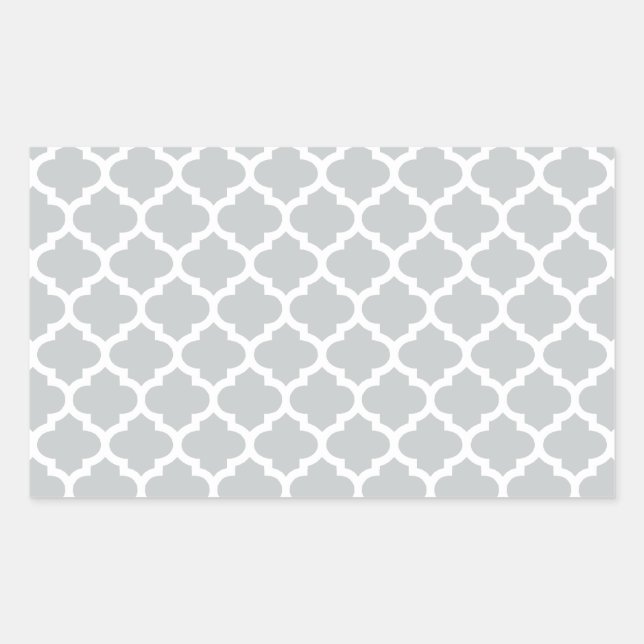Sticker Rectangulaire Quatrefoil Lattice Trellis (Devant)