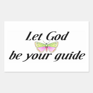 Sticker Rectangulaire Que Dieu soit ton guide