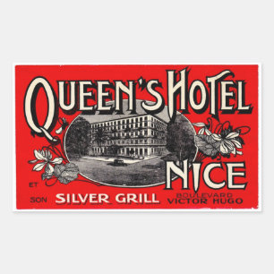 Sticker Rectangulaire Queen's Hotel (Nice)