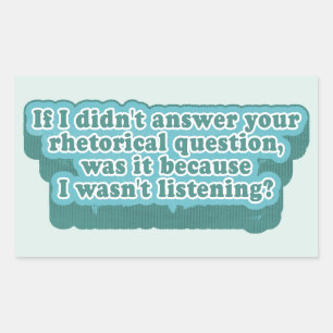Sticker Rectangulaire Questions rhétoriques Grammaire amusante