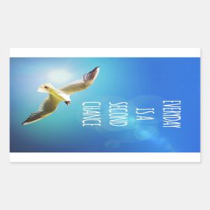 Sticker Rectangulaire Quotidienne Deuxième Chance Seagull Inspiration Ci