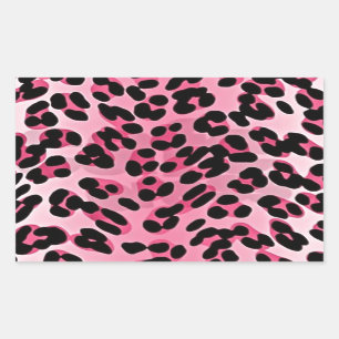 Sticker Rectangulaire RAB Rockabilly Pink Cheetah Imprimer
