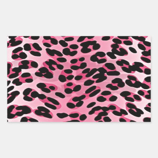 Sticker Rectangulaire RAB Rockabilly Pink Cheetah Imprimer