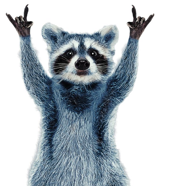 Sticker Rectangulaire Raccoon - Nature Raccoon - Cute Raccoon (Créateur téléchargé)