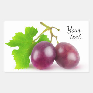 Sticker Rectangulaire Raisins rouges