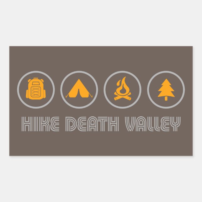 Sticker Rectangulaire Randonnée Parc national de Death Valley (Devant)