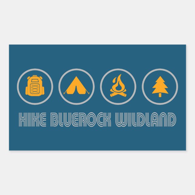 Sticker Rectangulaire Randonnée Parc provincial Wildland Bluerock (Devant)