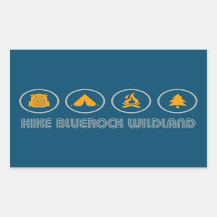 Sticker Rectangulaire Randonnée Parc provincial Wildland Bluerock