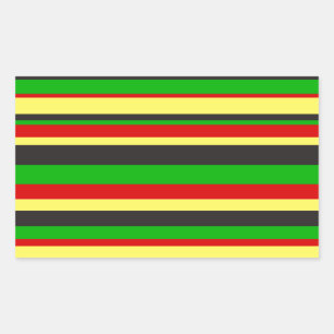 Sticker Rectangulaire Rasta Grandes