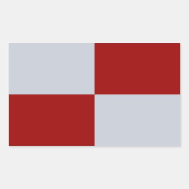 Sticker Rectangulaire Rectangles rouge et gris (Devant)