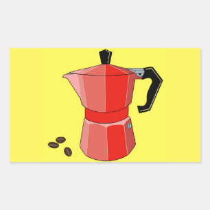 Sticker Rectangulaire Red Rainbow Espresso