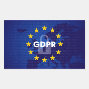 Sticker Rectangulaire Règlement général sur la protection des données sé
