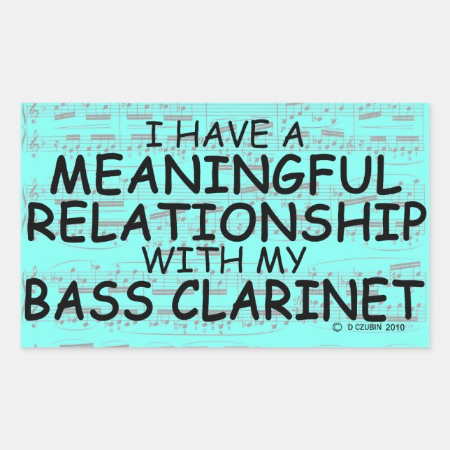 Sticker Rectangulaire Relation significative Basse Clarinet Rectangulair (Devant)