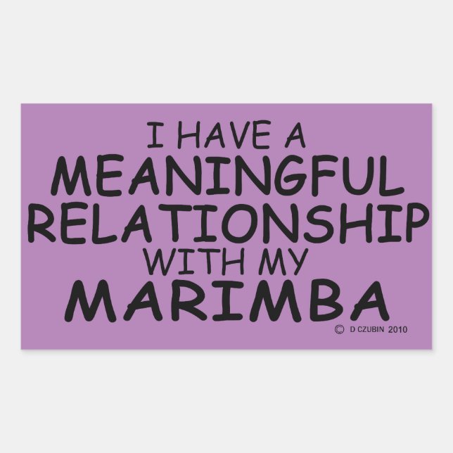Sticker Rectangulaire Relation significative Marimba Bâton rectangulaire (Devant)