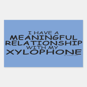 Sticker Rectangulaire Relation significative Xylophone Stic rectangulair
